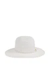 Melissa Odabash Woven Fedora Hat In White