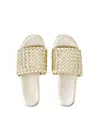 Melissa Odabash Woven Slider Sandals Gold In Neutral