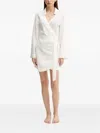 Melissa Odabash Ruby Wrap Mini Dress Coverup In White