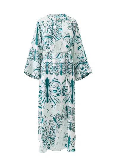Melissa Odabash Zephyra Topaz Kaftan In Blue