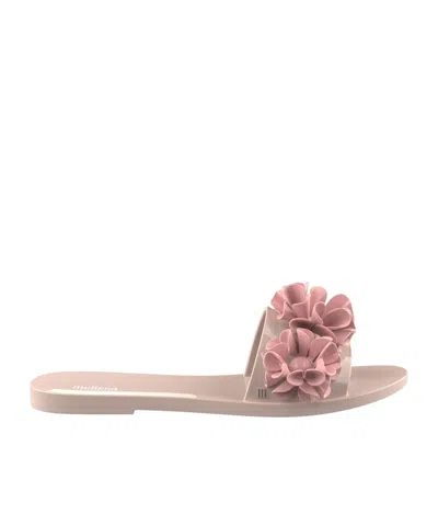 Melissa Open-toed Flat Slippers In Pink