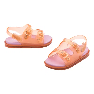Melissa Kids' Orange & Pink Sandal In Gold