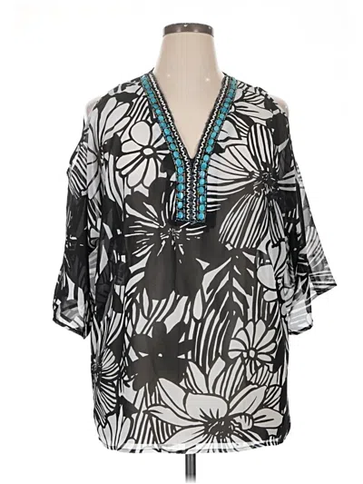 Pre-owned Melissa Paige 3/4 Sleeve Blouse In Black