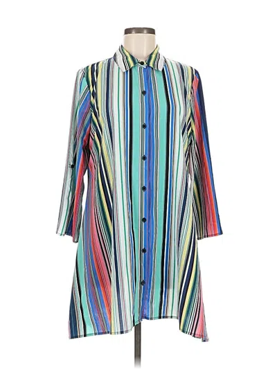 Pre-owned Melissa Paige 3/4 Sleeve Blouse In Blue