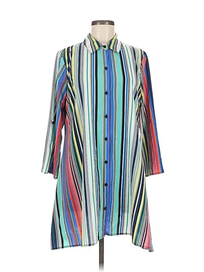 Pre-owned Melissa Paige 3/4 Sleeve Blouse In Blue