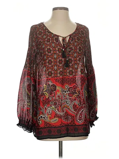 Pre-owned Melissa Paige 3/4 Sleeve Blouse In Brown