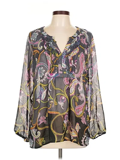 Pre-owned Melissa Paige 3/4 Sleeve Blouse In Gray