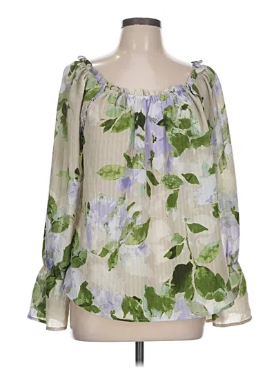 Pre-owned Melissa Paige 3/4 Sleeve Blouse In Green