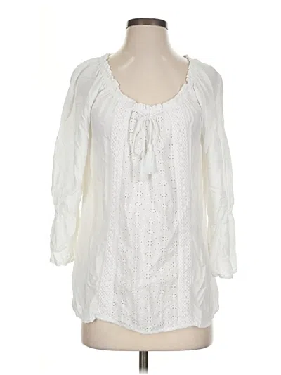 Pre-owned Melissa Paige 3/4 Sleeve Blouse In Ivory