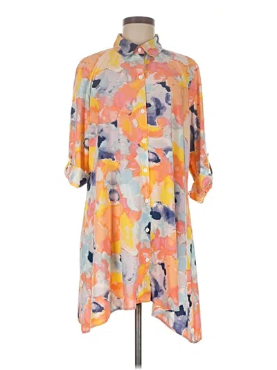 Pre-owned Melissa Paige 3/4 Sleeve Blouse In Orange