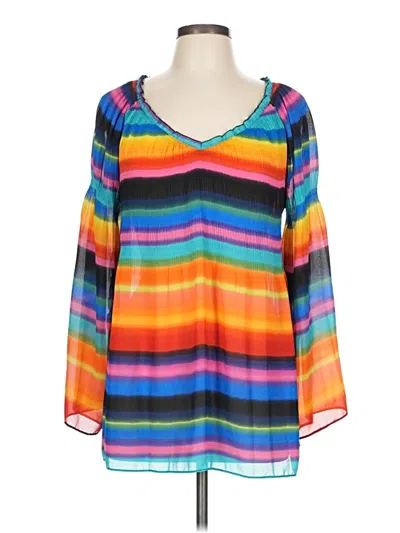 Pre-owned Melissa Paige 3/4 Sleeve Blouse In Orange