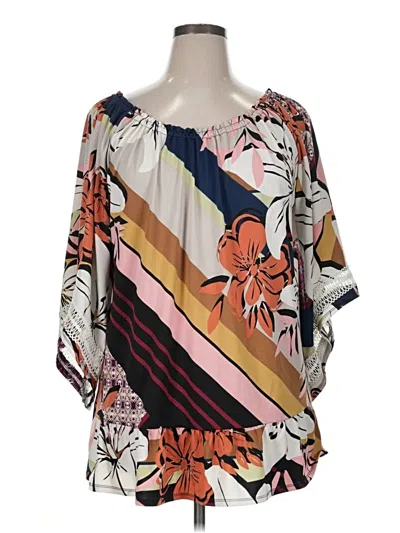 Pre-owned Melissa Paige 3/4 Sleeve Blouse In Orange