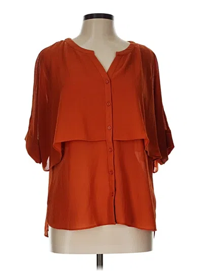 Pre-owned Melissa Paige 3/4 Sleeve Blouse In Orange