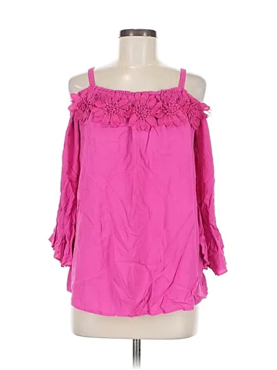 Pre-owned Melissa Paige 3/4 Sleeve Blouse In Pink