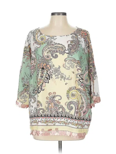 Pre-owned Melissa Paige 3/4 Sleeve Blouse In White