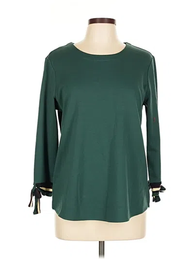 Pre-owned Melissa Paige 3/4 Sleeve Top Green Boatneck Tops