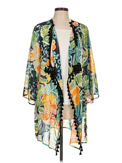 Pre-owned Melissa Paige Kimono In Green