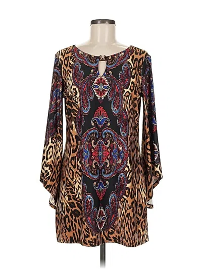 Pre-owned Melissa Paige Long Sleeve Blouse In Brown