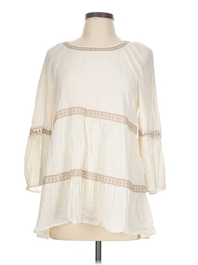 Pre-owned Melissa Paige Long Sleeve Blouse In Ivory