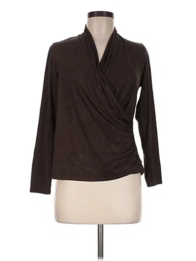Pre-owned Melissa Paige Long Sleeve Top Brown Cowl Neck Tops