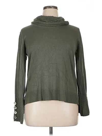 Pre-owned Melissa Paige Long Sleeve Turtleneck In Green
