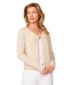 Melissa Paige Women's Braided-trim Open-front Cardigan, Regular & Petites In Gray