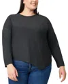 Melissa Paige Plus Size Asymmetric-hem Tunic Sweater In Gray