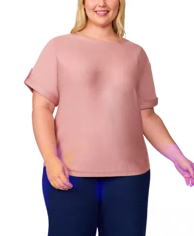 MELISSA PAIGE PLUS SIZE ROLL-TAB DOLMAN-SLEEVE SWEATER