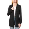 Melissa Paige Plus Womens Striped Knit Cardigan Sweater In Black