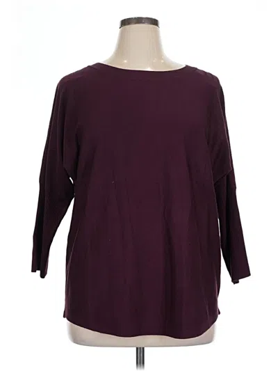 Pre-owned Melissa Paige Pullover Sweater In Burgundy