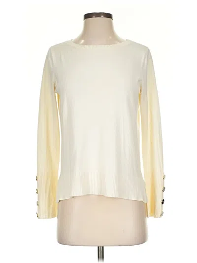 Pre-owned Melissa Paige Pullover Sweater In White