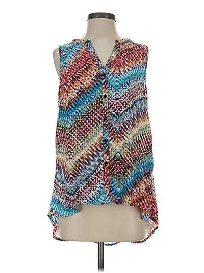 Pre-owned Melissa Paige Sleeveless Blouse In Blue