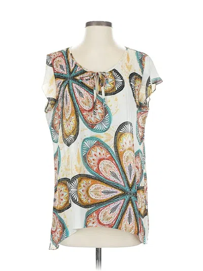 Pre-owned Melissa Paige Sleeveless Blouse In White