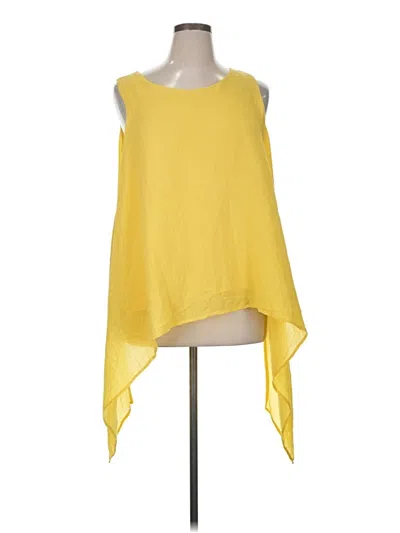 Pre-owned Melissa Paige Sleeveless Blouse In Yellow