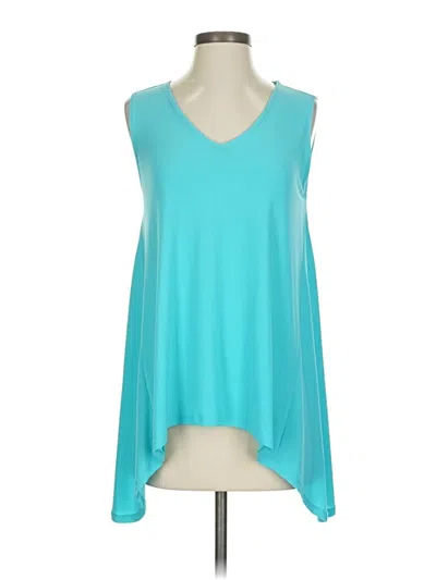 Pre-owned Melissa Paige Sleeveless Top Teal V Neck Tops