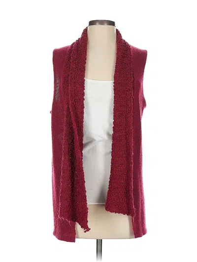 Pre-owned Melissa Paige Sweater Vest In Burgundy
