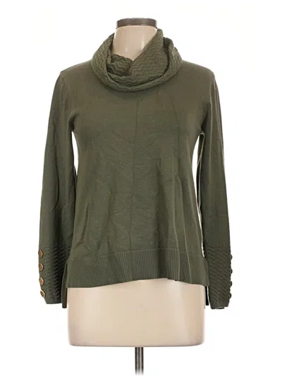 Pre-owned Melissa Paige Turtleneck Sweater In Green