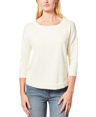 Melissa Paige Women's Boat-neck Button-back Sweater In Papyrus | ModeSens