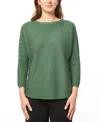 Melissa Paige Womens Button Knit Pullover Sweater In Sage