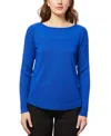 Melissa Paige Women's Boat Neck Long-sleeve Sweater In Blue