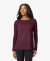 Melissa Paige Women's Button-cuff Lightweight Tunic Sweater In Purple
