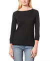 Melissa Paige Womens Button Rayon Blouse In Black