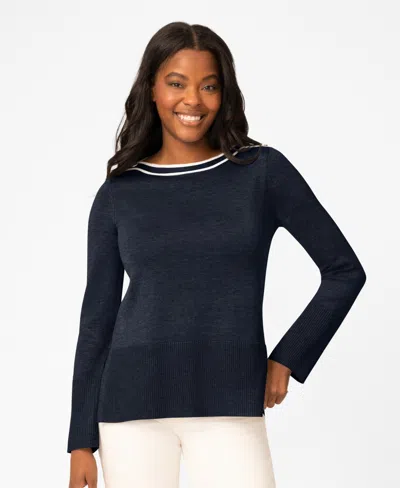Melissa Paige Women's Boat Neck Sweater, Macy's Excusive In Blue