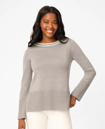 Melissa Paige Women's Boat Neck Sweater, Macy's Excusive In Gray