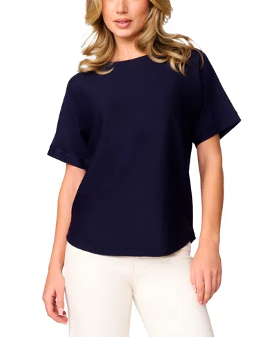 Melissa Paige Women's Button-back Dolman-sleeve Sweater, Regular & Petite In In The Navy