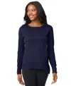 Melissa Paige Women's Button-cuff Lightweight Tunic Sweater In Blue