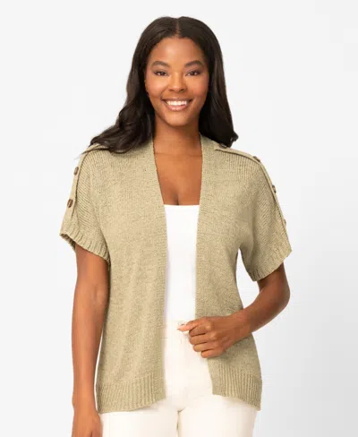 Melissa Paige Women's Button Shoulder Cardigan, Macy's Exclusive In Green