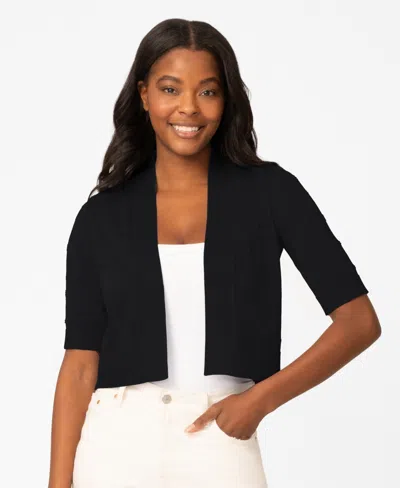 Melissa Paige Women's Floral Texture Sweater, Macy's Exclusive In Black