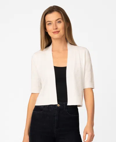 Melissa Paige Women's Floral Texture Sweater, Macy's Exclusive In White