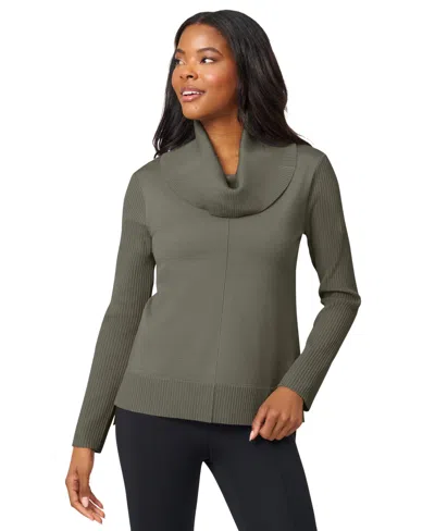 Melissa Paige Women's Ribbed Stitch Cowl-neck Sweater In Gray